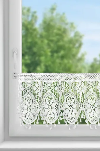 ArtFir Krátka záclona MOLY P | biela 150 x 30 cm