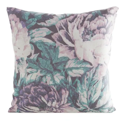 ArtFir Obliečka na vankúš LEN 48 | zelená/púdrovoružová 45 x 45 cm