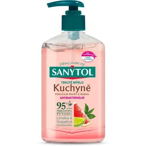 Mydlo tekuté Sanytol kuchyne limetka a grapefruit 250ml