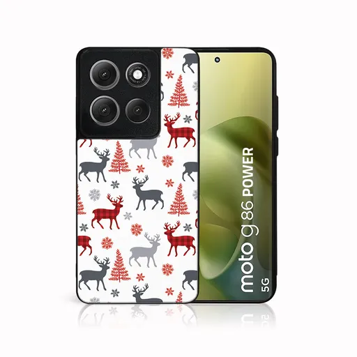MY ART Kryt s vianočným dizajnom Motorola Moto G86 Power 5G DEER (068)