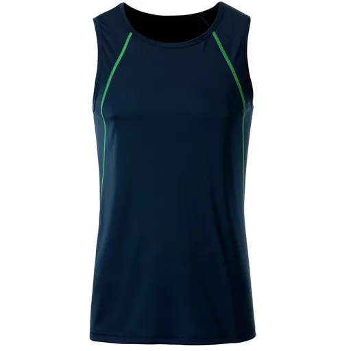 James & Nicholson (Daiber) Pánske funkčné tielko JN494 - Tmavomodro-žiarivo žltá | L