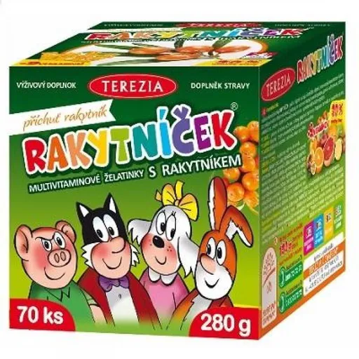 TEREZIA Rakytníček multivitamínové želatínky 70 kusov