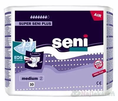 Seni SUPER PLUS AIR medium 2, plienk. nohavičky, obvod 75-110cm, 10ks