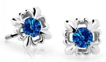 Cutie Jewellery Roztomilé detské náušnice z bieleho zlata C2212-30-X-2 modrá