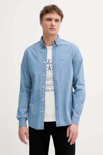 Bavlnená košeľa Pepe Jeans slim, s golierom button-down, PM3090014C0