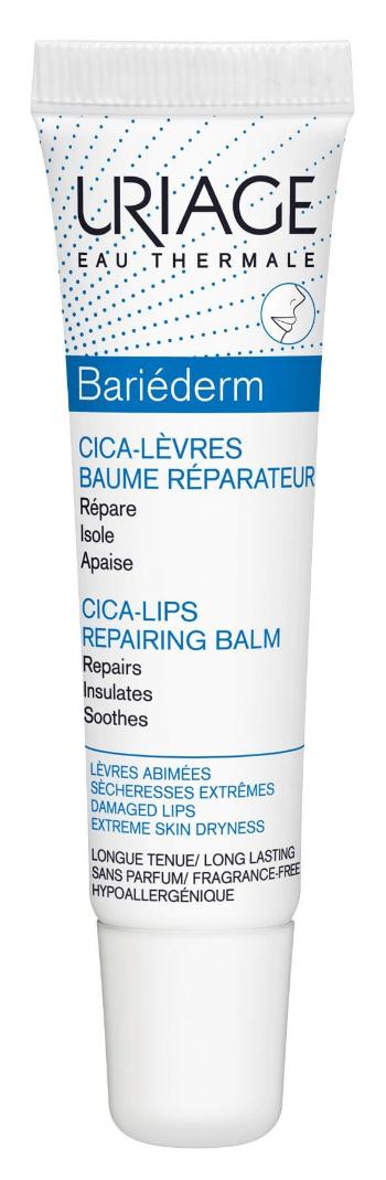 Uriage Regeneračný balzam na vysušené a popraskané pery Bariéderm (Cica Lips Protection Balm) 15 ml