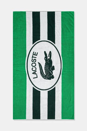 Bavlnený plážový uterák Lacoste LBADGE Vert 90 x 160 cm zelená farba