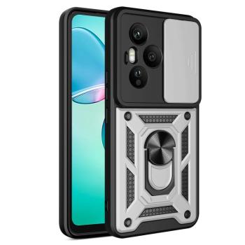 RING CAMERA Kryt s držiakom pre Honor 400 Pro 5G strieborný