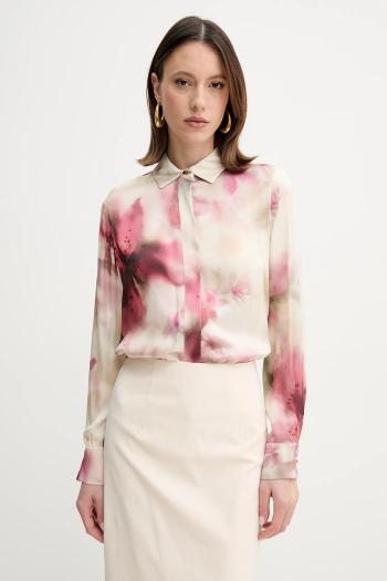 Košeľa Marciano Guess MELISSA dámska, béžová farba, regular, s klasickým golierom, 5GGH32 7298A