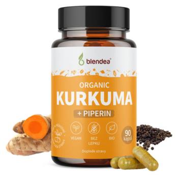 BLENDEA Kurkuma + Pipperin BIO 90 kapsúl