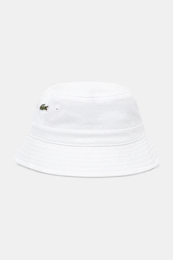 Bavlnený klobúk Lacoste biela farba, bavlnený, RK2056
