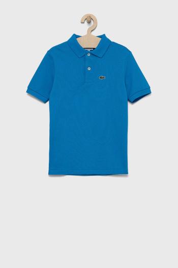 Detská bavlenná polokošeľa Lacoste jednofarebný