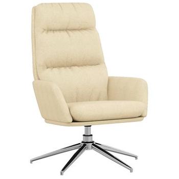 Relaxačné kreslo krémové textil, 341132
