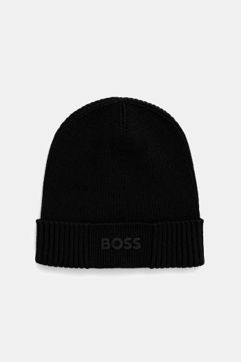 Čiapka s prímesou vlny Boss Green BOSS GREEN čierna farba