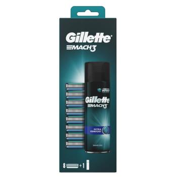 GILLETTE Mach3 Náhradná hlavica 8 ks + Mach3 Comfort Gél na holenie 200 ml