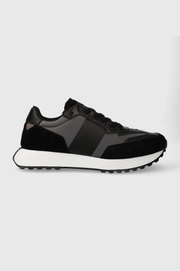 Tenisky Calvin Klein LOW TOP LACE UP PET čierna farba, HM0HM01346