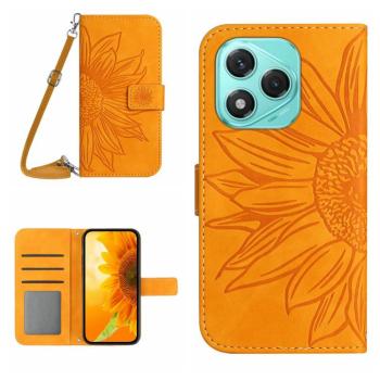 ART SUNFLOWER Peňaženkový obal so šnúrkou pre Honor 400 Lite žltý