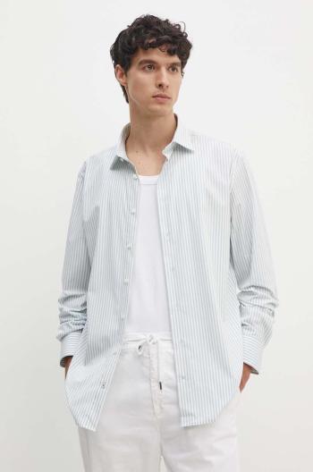 Košeľa Tommy Hilfiger pánska, zelená farba, regular, s klasickým golierom, MW0MW34597
