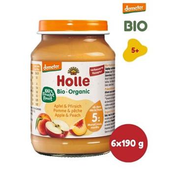 Holle bio Broskyňa a jablko 6 ks (7640104954965)