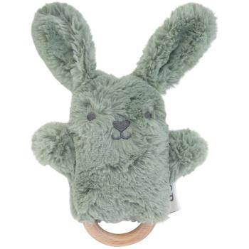 O.B Designs Bunny Soft Rattle Toy plyšová hračka s hrkálkou Sage 3m+ 1 ks