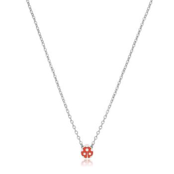 S'Agapõ Oceľový náhrdelník Lienka Click SCK258