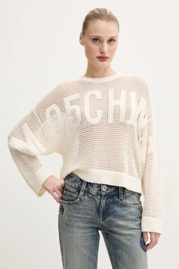 Sveter Moschino Jeans dámsky, béžová farba, tenký, 0903 3701