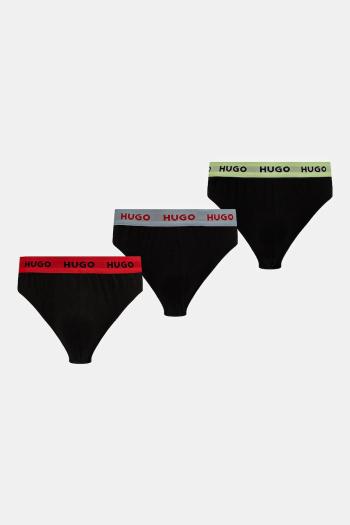 Slipy HUGO 3-pak pánske, čierna farba, 50532570