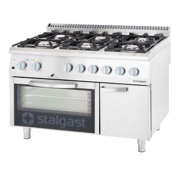 STALGAST 6-Plynovy sporák s P-rurou,  STALGAST 42,5 kW