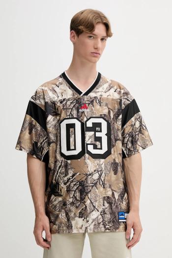 Tričko adidas Originals OG Camo Fb Jers pánske, béžová farba, vzorované, KD6250