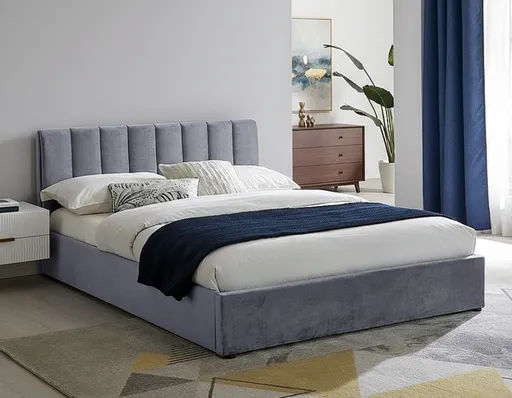 Signal Manželská posteľ MONTREAL VELVET 160 x 200 cm | sivá/tap.192