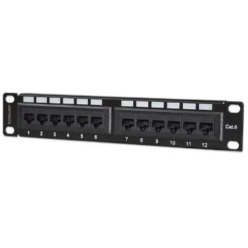 Manhattan Patch panel - CAT6 UTP árnyékolatlan patch panel, 12 po...