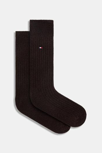 Ponožky s prímesou kašmíru Tommy Hilfiger hnedá farba, 701236318