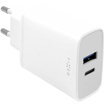 FIXED Travel s USB-C a USB výstupom podpora PD 30 W biela (FIXC30-CU-WH)