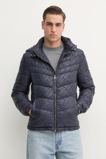 Bunda Guess pánska, tmavomodrá farba, prechodná, M5RL45 WCQA2