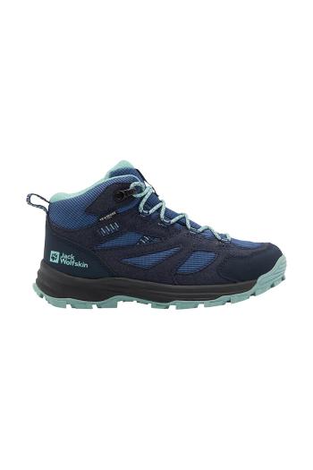 Detské topánky Jack Wolfskin VOJO TOUR TEXAPORE MID K tmavomodrá farba, A64104