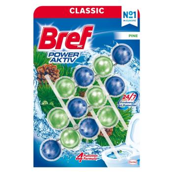 BREF Power Aktív Tuhý WC blok Pine 3 x 50 g