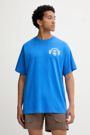 Bavlnené tričko adidas Originals Music Fests Tee pánske, modrá farba, s potlačou, KR5104