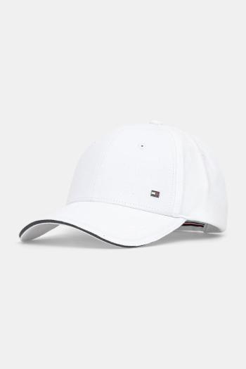 Bavlnená šiltovka Tommy Hilfiger biela farba, jednofarebná, AM0AM13164