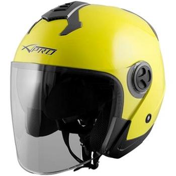 A-Pro DUPLEX FLUO žltá otvorená jet prilba (motonad02787)