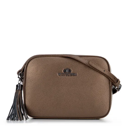 Dámska kožená crossbody kabelka Wittchen so strapcom 29-4E-014-G
