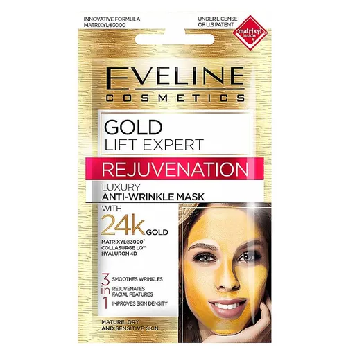 EVELINE Gold Lift Expert pleťová maska 3v1  7 ml