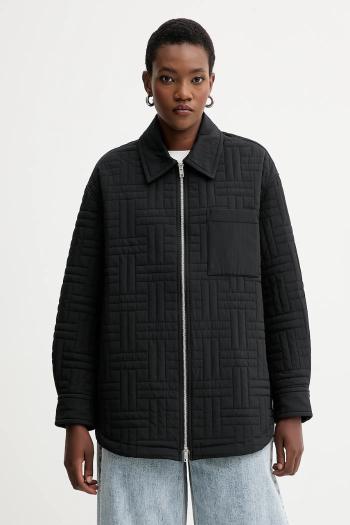 Bunda Kenzo čierna farba, prechodná, oversize, FF62BL2399NN
