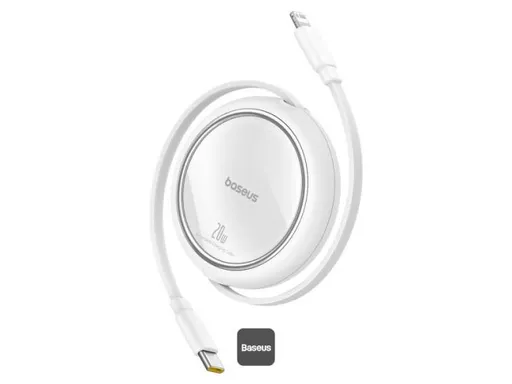 Kábel BASEUS Free2Pull USB-C/Lightning 1m White 20W