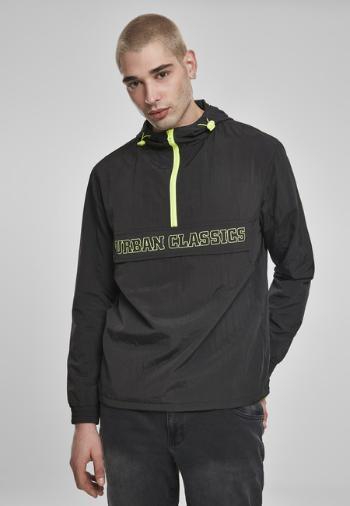 Urban Classics Contrast Pull Over Jacket black/electriclime - L