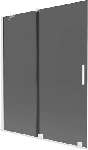 MEXEN/S - Velar dvojkrídlová posuvná vaňová zástena 140 x 150, grafit, biela 896-140-000-41-20