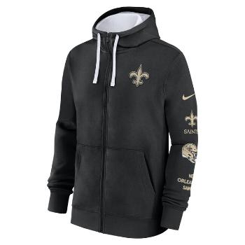 Nike Men's NFL Nike Cotton Full-Zip Fleece Hoodie New Orlean Saints black/white - 2XL