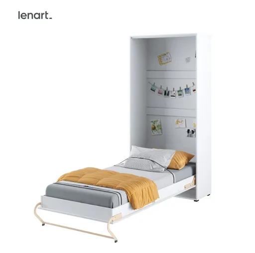 Dig-net nábytok Sklápacia posteľ Lenart CONCEPT PRO CP-03 biely lesk | 90 x 200 cm