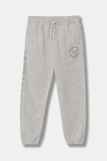 Detské tepláky Abercrombie & Fitch šedá farba, jednofarebné, KI234-4085
