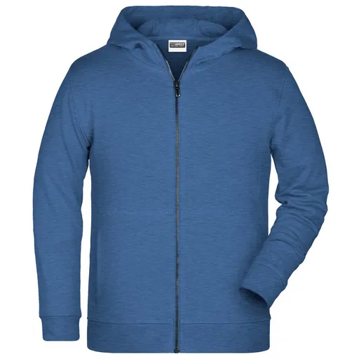 James & Nicholson (Daiber) Detská mikina na zips z biobavlny 8026k - Svetlý džínsový melír | L