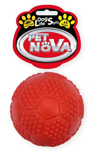 Pet Nova RUB SOCCERBALL RED hračka pre psy 7cm